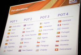 2010世界杯分档确定:巴阿英意德种子队法葡第4档